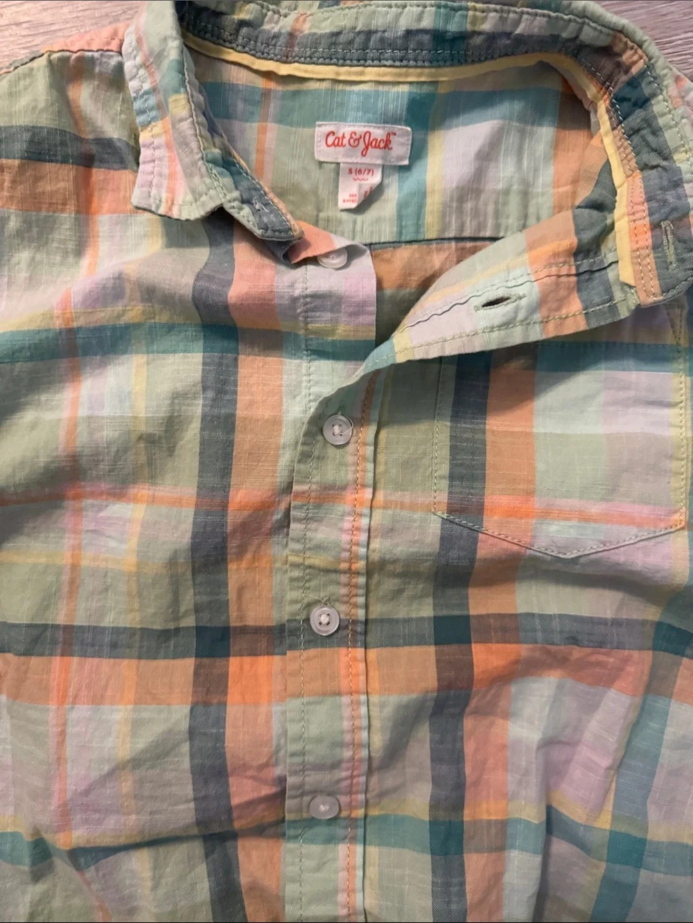 8 little boys mixed Button-Down Shirts (Blue, Green, Orange, Red)